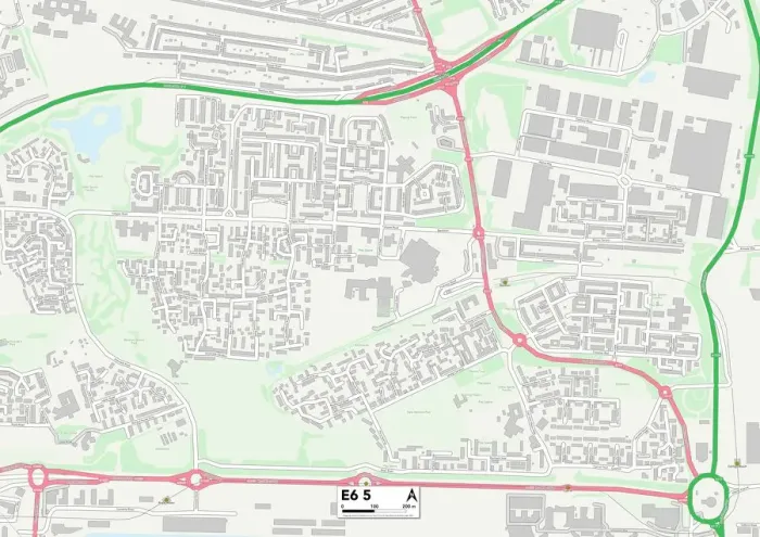 Impression encadrée : Newham E6 5 Carte