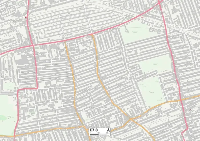 Impression encadrée : Newham E7 8 Carte