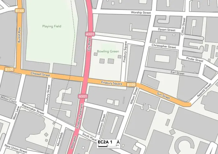 Impression encadrée : Hackney EC2A 1 Carte