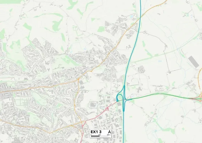 Impression encadrée : Exeter EX1 3 Plan