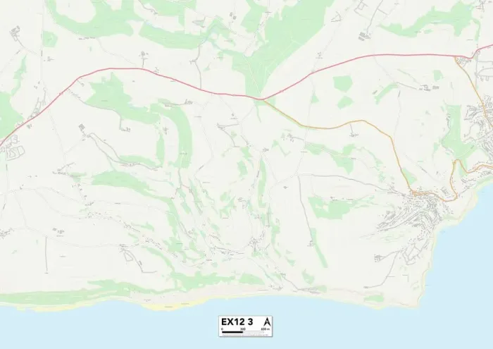 Impression encadrée : Exeter EX12 3 Carte.