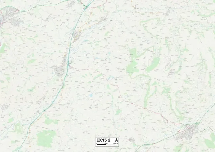 Impression encadrée : Exeter EX15 2 Carte