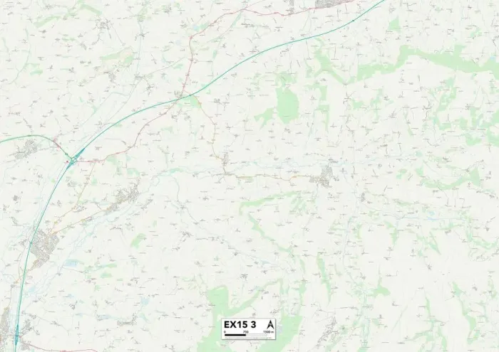 Impression encadrée : Exeter EX15 3 Carte Impression encadrée : Exeter EX15 3 Carte
