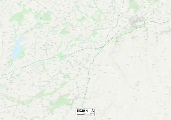 Impression encadrée : Exeter EX20 4 Plan.
