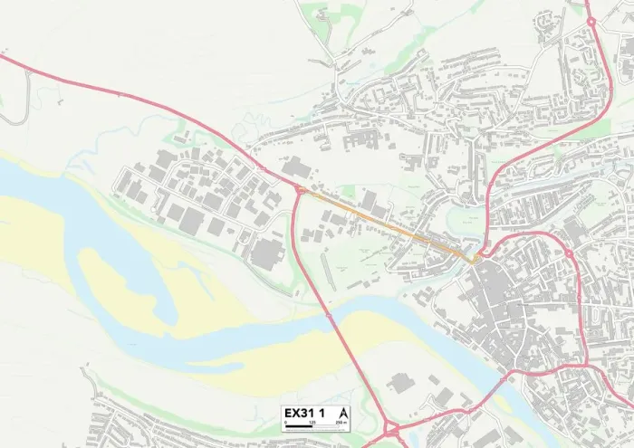 Impression encadrée : Exeter EX31 1 Carte