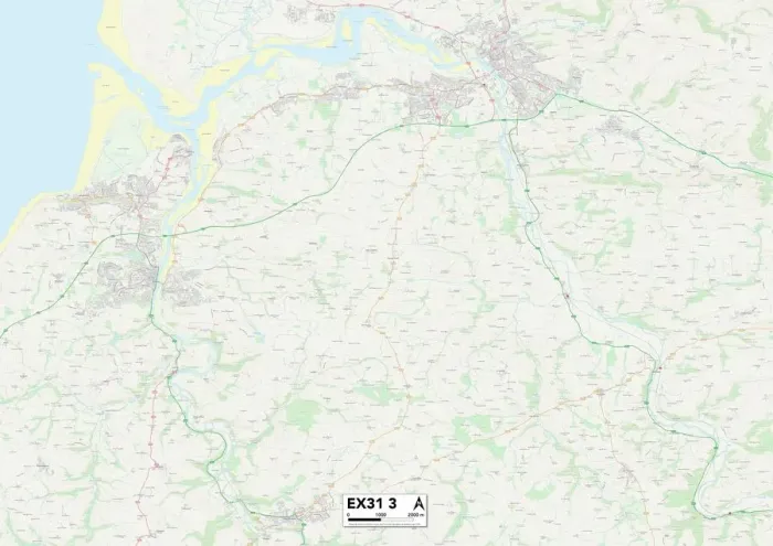 Impression encadrée : Exeter EX31 3 Carte