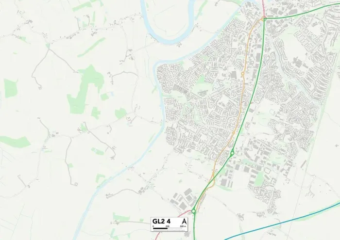 Impression encadrée : Gloucester GL2 4 Carte Impression encadrée : Gloucester GL2 4 Carte