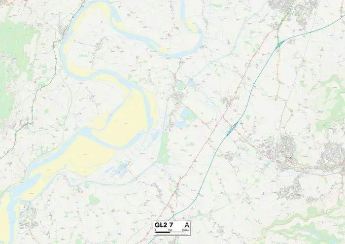Impression encadrée : Gloucester GL2 7 Carte.