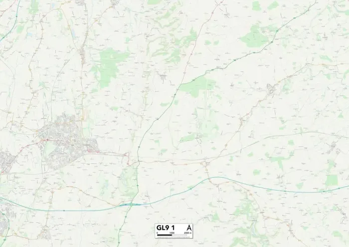 Impression encadrée : Gloucester GL9 1 Carte
