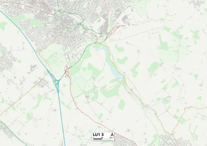 Impression encadrée : Luton LU1 3 Carte Impression encadrée : Luton LU1 3 Carte