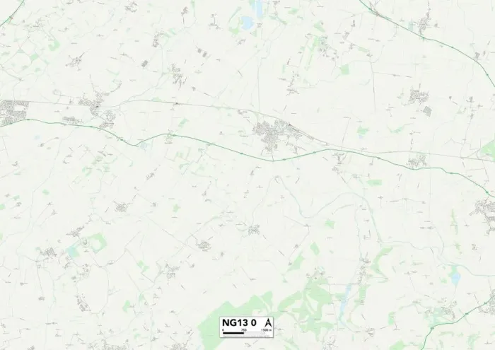Impression encadrée : Rushcliffe NG13 0 Carte