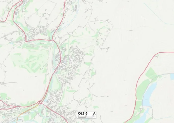 Impression encadrée : Oldham OL3 6 Carte Impression encadrée : Oldham OL3 6 Carte