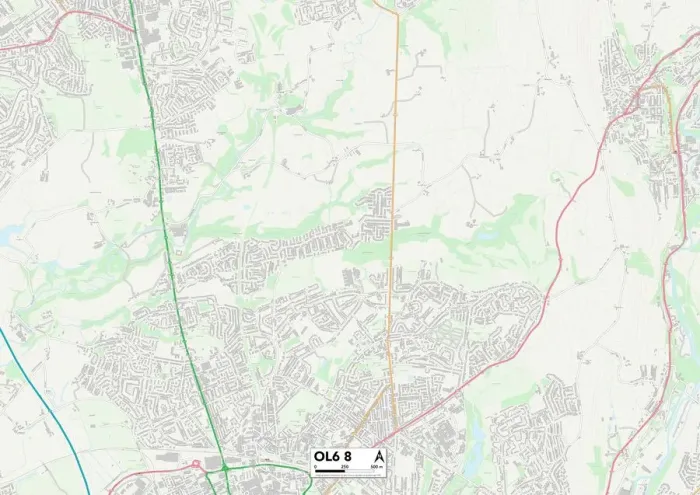 Impression encadrée : Tameside OL6 8 Carte