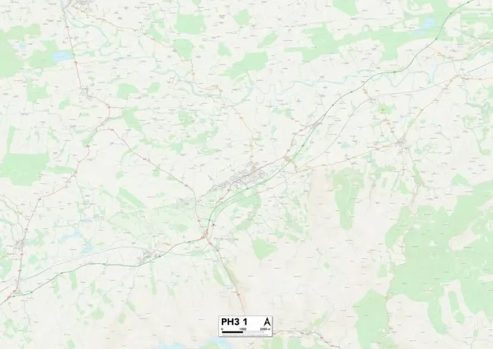 Impression encadrée : Perth et Kinross PH3 1 Carte. Impression encadrée : Perth et Kinross PH3 1 Carte.