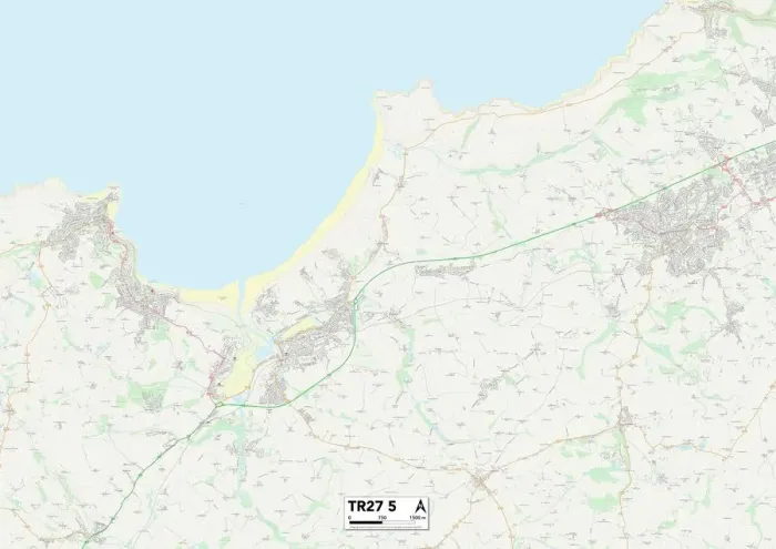 Impression encadrée : Cornwall TR27 5 Carte Impression encadrée : Cornwall TR27 5 Carte