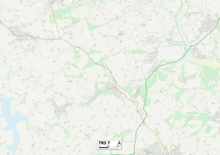 Impression encadrée : Cornwall TR3 7 Carte