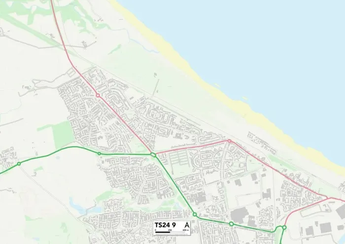 Impression encadrée : Hartlepool TS24 9 Carte