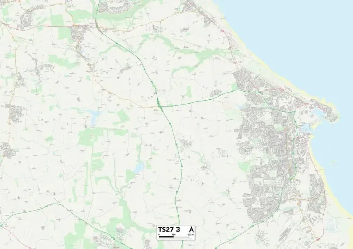 Impression encadrée : Hartlepool TS27 3 Carte