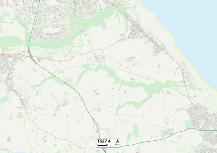 Impression encadrée : Hartlepool TS27 4 Carte Impression encadrée : Hartlepool TS27 4 Carte