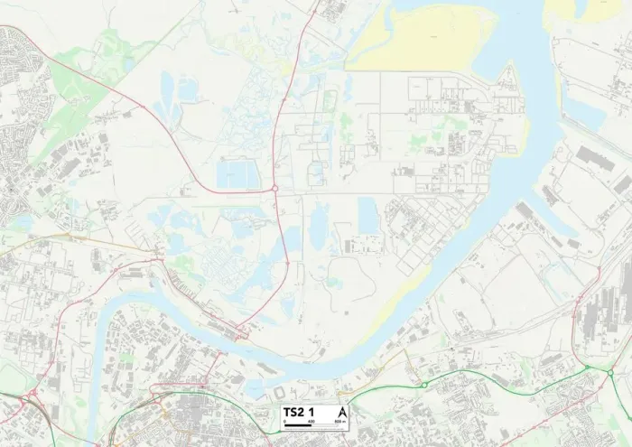 Impression encadrée : Middlesbrough TS2 1 Carte. Impression encadrée : Middlesbrough TS2 1 Carte.