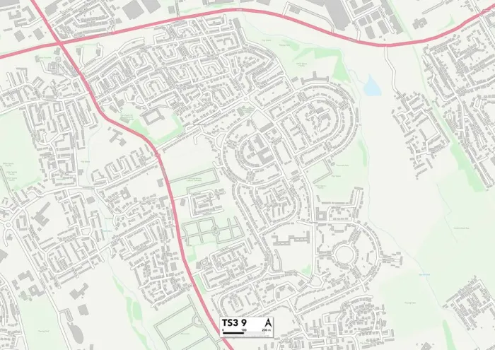 Impression encadrée : Middlesbrough TS3 9 Map