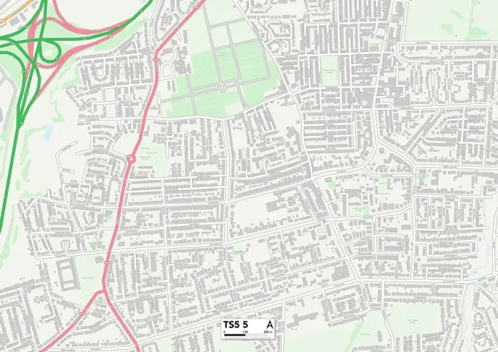 Impression encadrée : Middlesbrough TS5 5 Carte Impression encadrée : Middlesbrough TS5 5 Carte