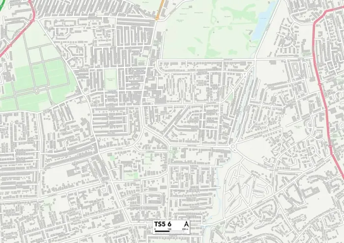 Impression encadrée : Middlesbrough TS5 6 Carte Impression encadrée : Middlesbrough TS5 6 Carte