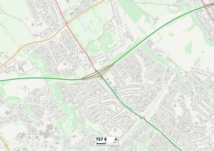 Impression encadrée : Middlesbrough TS7 8 Carte. Impression encadrée : Middlesbrough TS7 8 Carte.