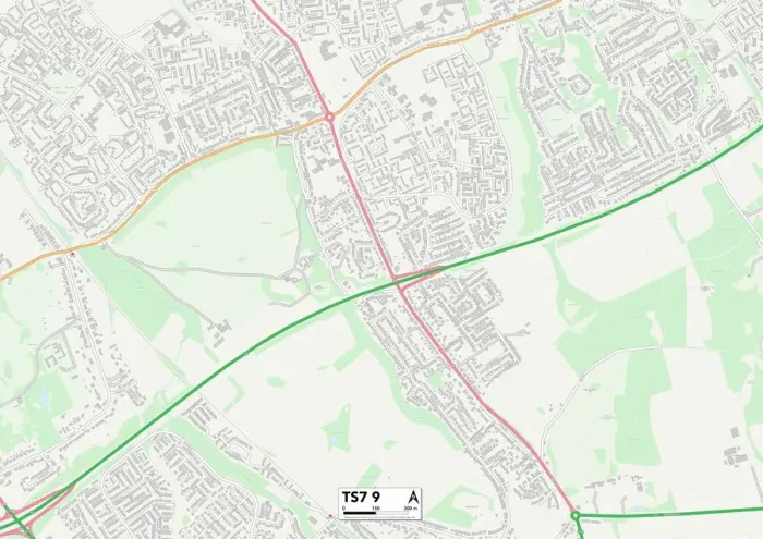 Impression encadrée : Middlesbrough TS7 9 Plan Impression encadrée : Middlesbrough TS7 9 Plan