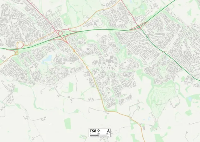 Impression encadrée : Middlesbrough TS8 9 Plan