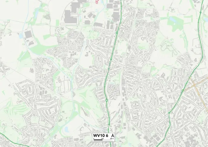 Impression encadrée : Wolverhampton WV10 6 Plan Impression encadrée : Wolverhampton WV10 6 Plan