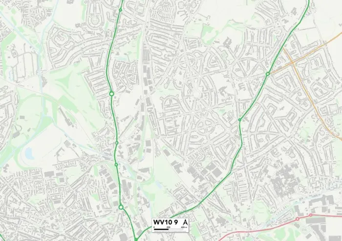 Impression encadrée : Wolverhampton WV10 9 Carte Impression encadrée : Wolverhampton WV10 9 Carte