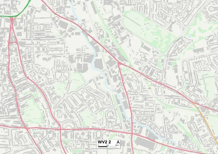 Impression encadrée : Wolverhampton WV2 2 Carte Impression encadrée : Wolverhampton WV2 2 Carte