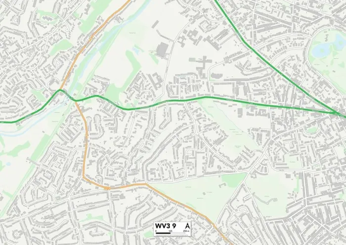 Impression encadrée : Wolverhampton WV3 9 Carte Impression encadrée : Wolverhampton WV3 9 Carte