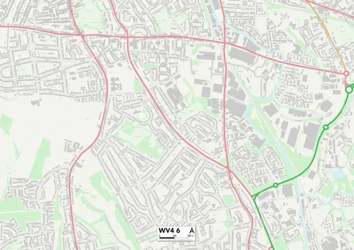 Impression encadrée : Wolverhampton WV4 6 Carte Impression encadrée : Wolverhampton WV4 6 Carte