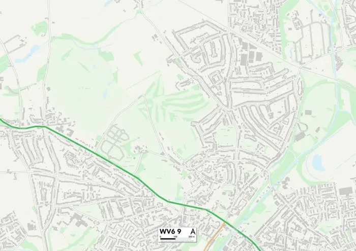 Impression encadrée : Wolverhampton WV6 9 Carte