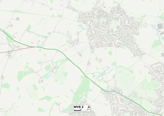 Impression encadrée : Wolverhampton WV8 2 Carte