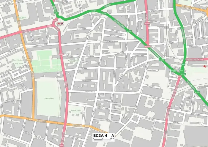 Impression encadrée : Hackney EC2A 4 Carte Impression encadrée : Hackney EC2A 4 Carte