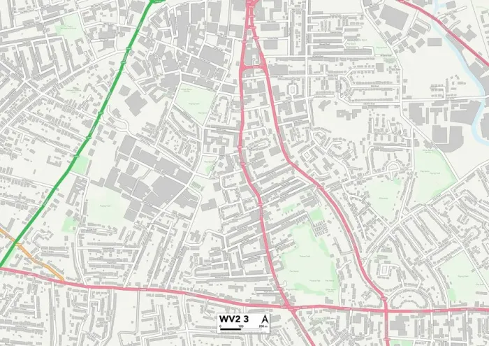 Impression encadrée : Wolverhampton WV2 3 Carte