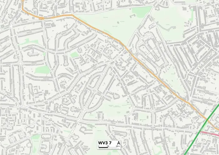 Impression encadrée : Wolverhampton WV3 7 Carte