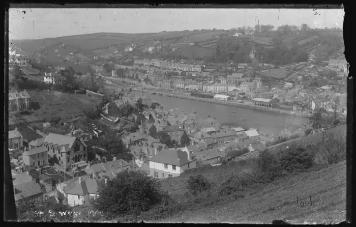 Impression encadrée : Looe depuis les West Looe Downs. Impression encadrée : Looe depuis les West Looe Downs.