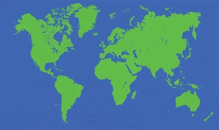 Impression encadrée : Carte du monde vector 2D. Impression encadrée : Carte du monde vector 2D.