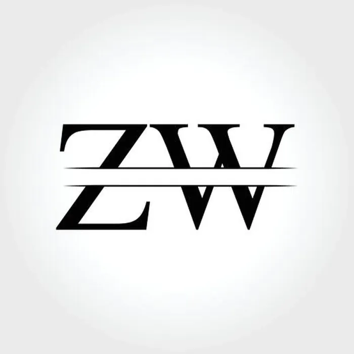 Impression encadrée : Conception initiale du logo vectoriel ZW. Modèle de conception vectorielle du logo d'entreprise illustré en lettres ZW créatives.