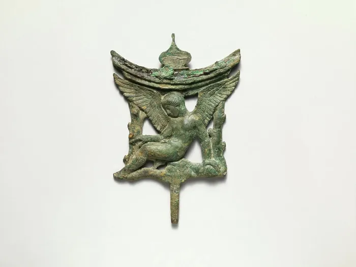 Impression encadrée : Support de bronze pour un miroir, IVe siècle après J.-C.