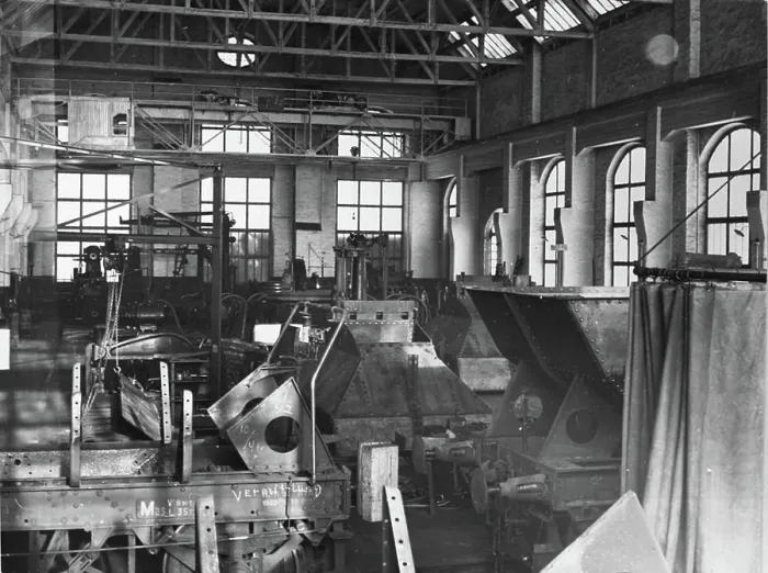 Impression encadrée : Atelier de wagons.