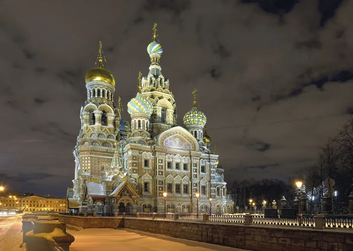 Impression encadrée : оссия. Russie, Saint-Pétersbourg, Vue de la Cathédrale de la Résurrection