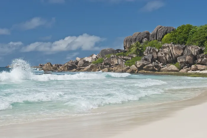 Impression encadrée : Plage de l'Anse Source d'Argent Impression encadrée : Plage de l'Anse Source d'Argent