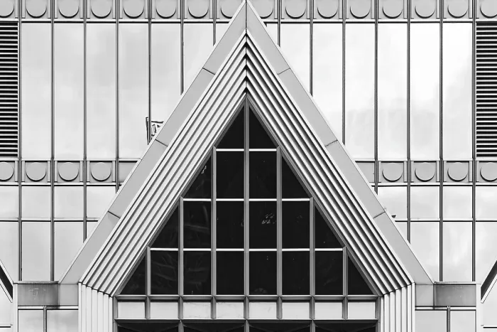 Impression encadrée : L'architecture, image en noir et blanc.