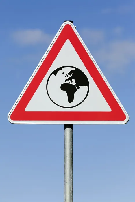 Impression encadrée : Attention ! à la mondialisation.
