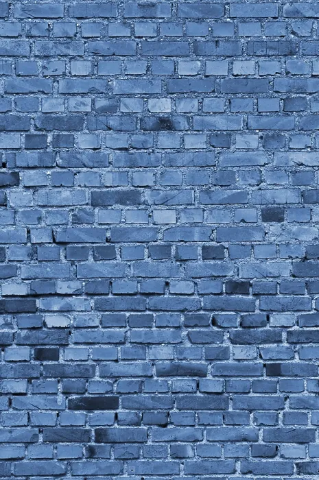 Impression encadrée : Mur de briques bleues, fond.